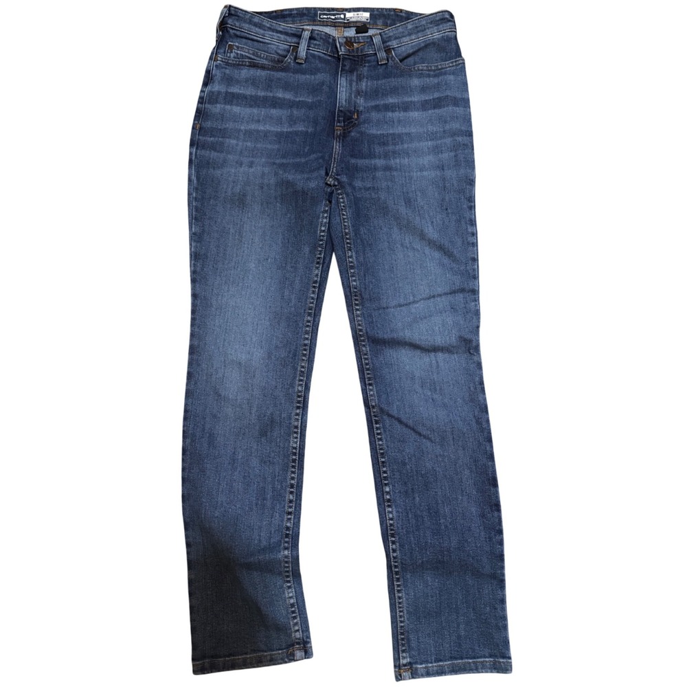 Carhartt Womens Slim Fit Jeans Medium Wash Denim Size 6 Short W104